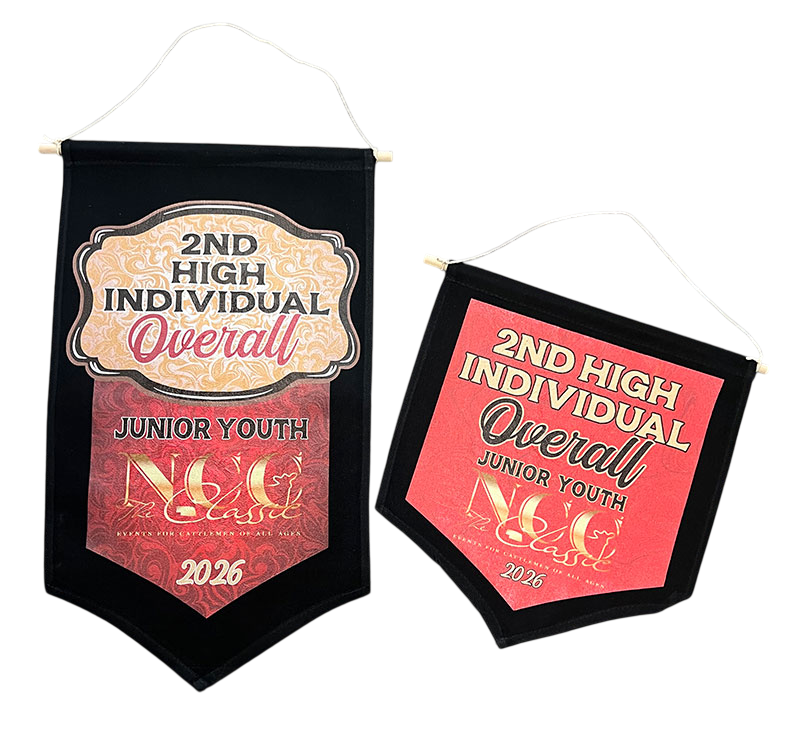 BLACK V BOTTOM POCKET BANNER