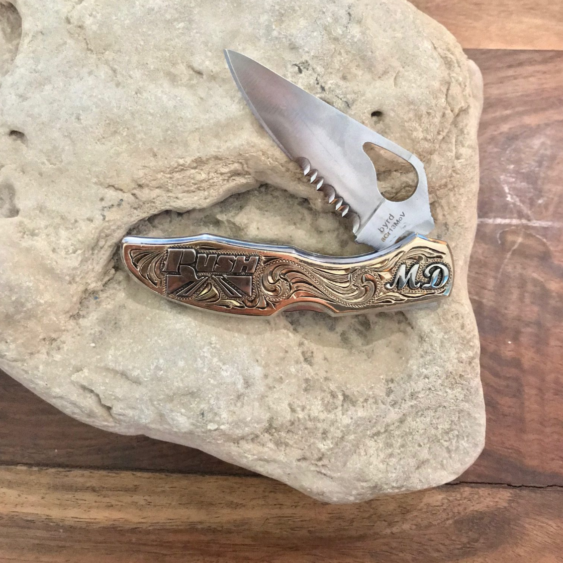BYRD KNIFE – CUSTOM GOLD