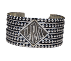 CU-MONOGRAM DIAMOND  CUSTOM MONOGRAMMED DIAMOND CUFF