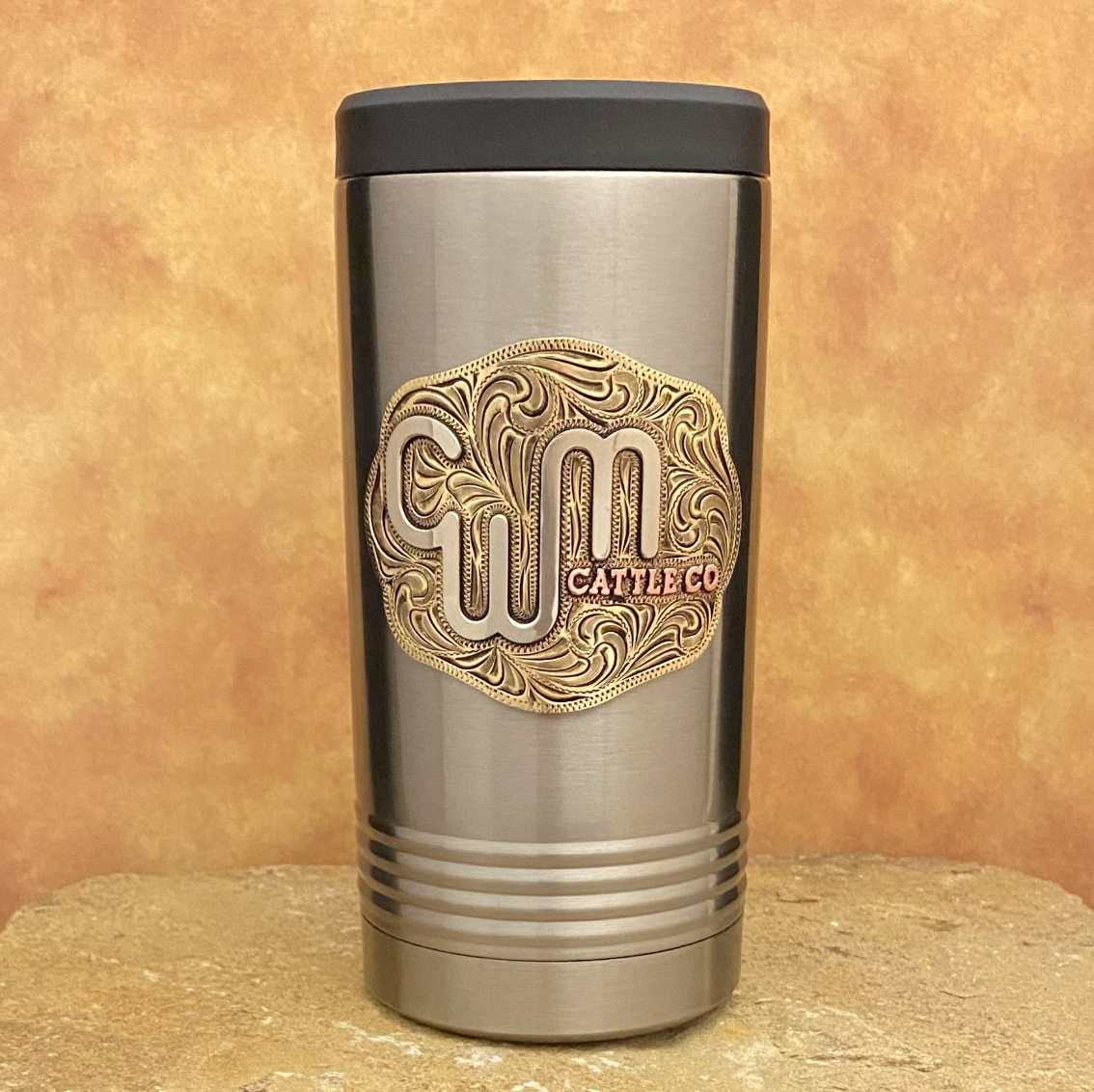 DW-SCC  CUSTOM SKINNY CAN COOLER - GOLD