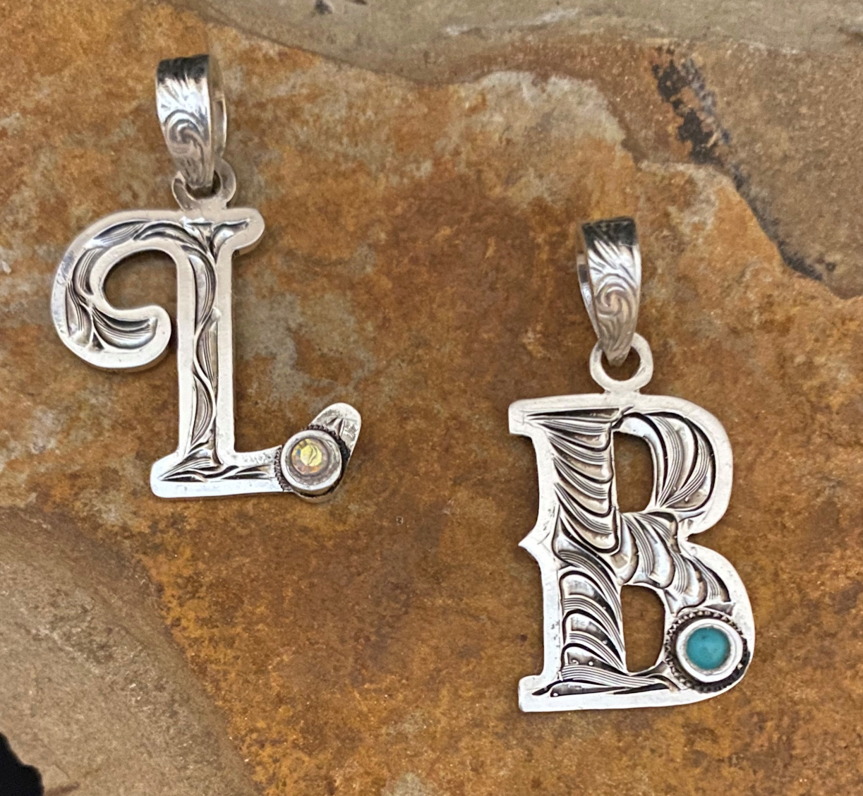 PN-INITIAL Custom Initial Pendant – Lone Star Silversmith